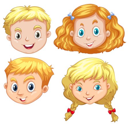 Лицо мальчика и девочки