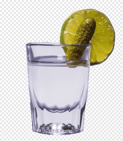 Рюмка водки на прозрачном фоне
