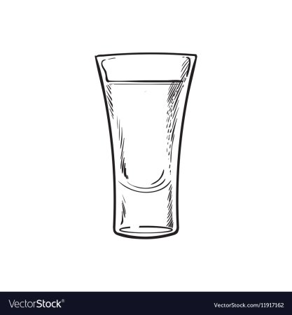 Стопка водки вектор