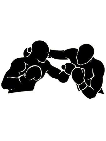 Боксер спортсмен силуэт