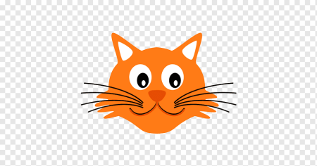 Морда кота на прозрачном фоне