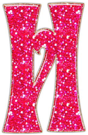 Буквы с блёстками