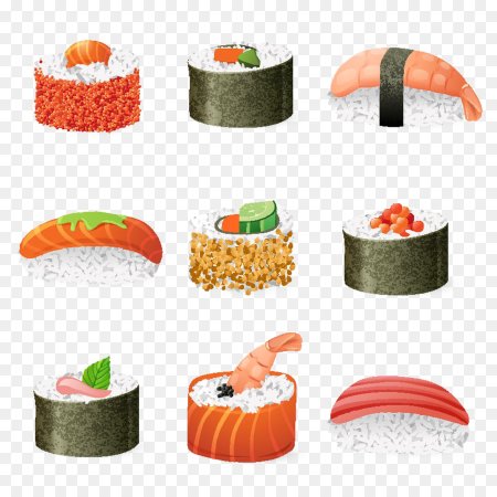 Роллы в векторной графике