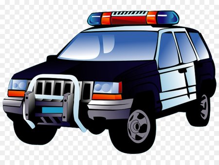 Машинка полиция мультяшная