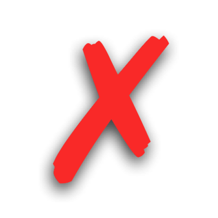 Знак крестик красный