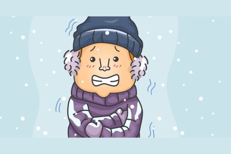 Человек дрожит от холода