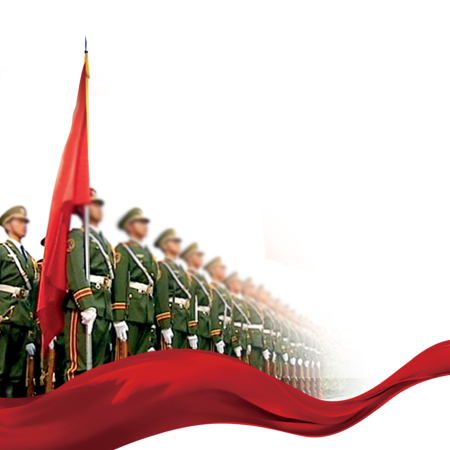 Солдаты в строю на прозрачном фоне