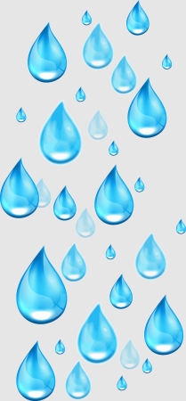 Капельки воды на прозрачном фоне