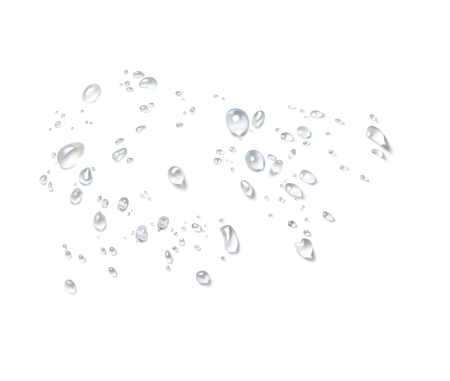 Капли воды без фона