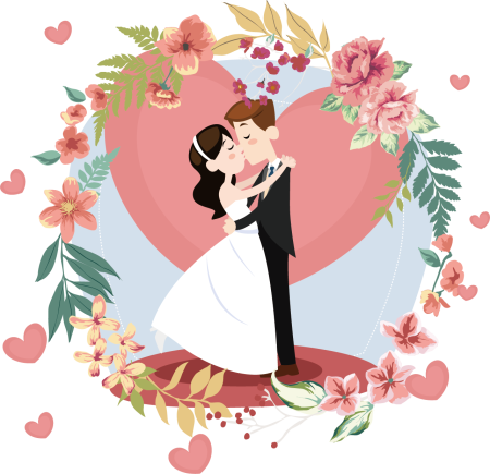 Wedding Day на прозрачном фоне