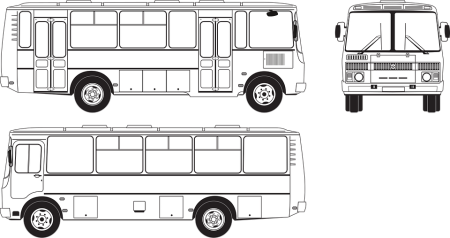 ПАЗ 3205 рисунок сбоку