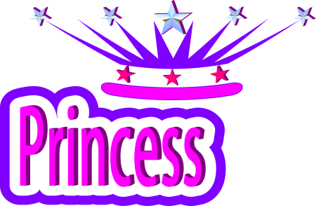 Надпись Princess на прозрачном фоне