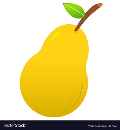 Груша желтая вектор