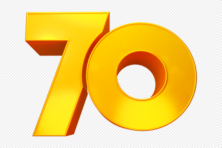 Красивые цифры 70 лет