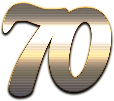 Красивые цифры 70 лет