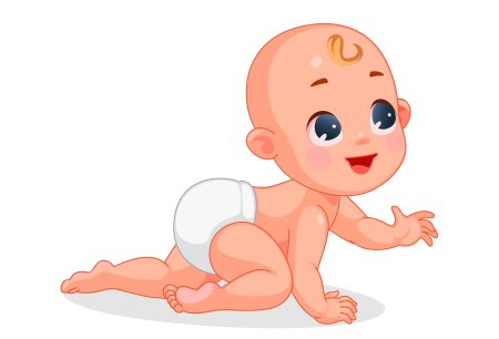 Ребенок ползает рисунок