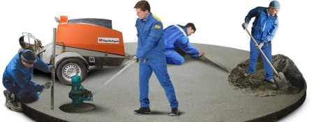 Полусухая стяжка пола реклама