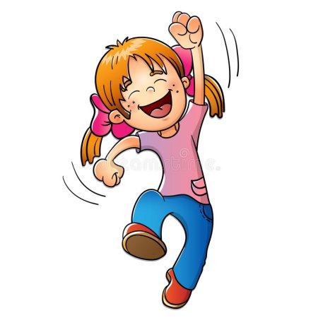 Мультяшка радуется