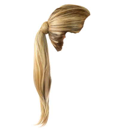 Хвост волос на прозрачном фоне