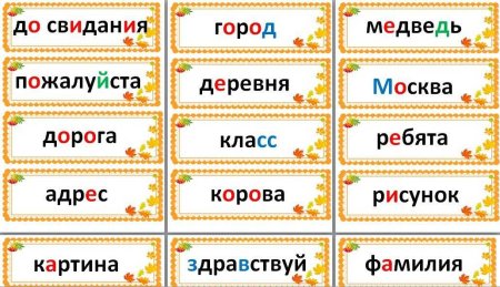 Словарные слова 1 школа России
