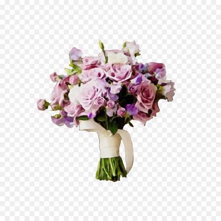 Свадебный букет на прозрачном фоне