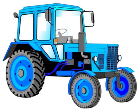 Синий трактор МТЗ 80