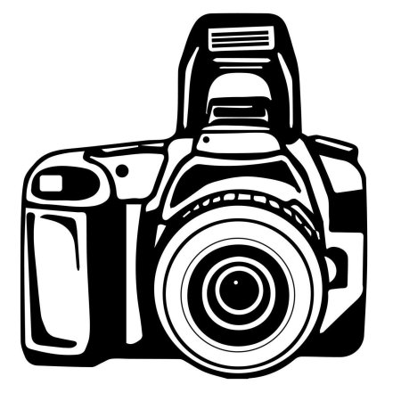 Фотоаппарат на белом фоне