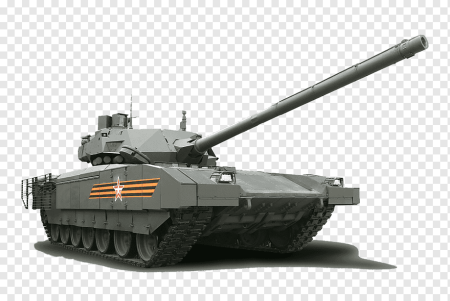 Т-14 Армата на белом фоне