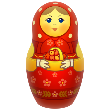 Матрешка красная