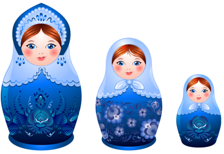 Матрешка Гжель вектор