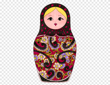 Матрешка Хохлома вектор