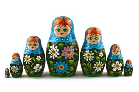 Матрешка с ромашками