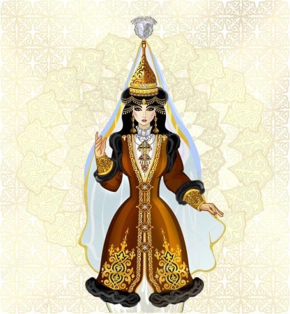 Казахский национальный костюм для девочки