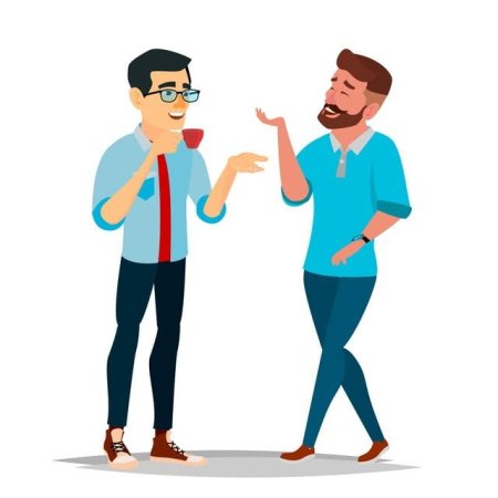 Иллюстрация общение Flat