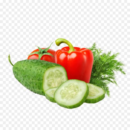 Овощи на прозрачном фоне