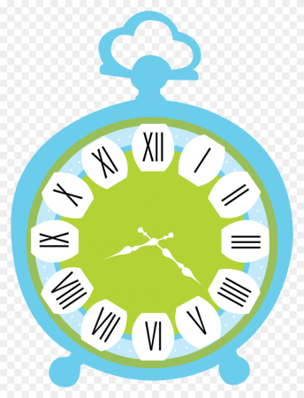 Clock Alice in Wonderland svg