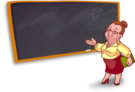 Школьная доска с учителем