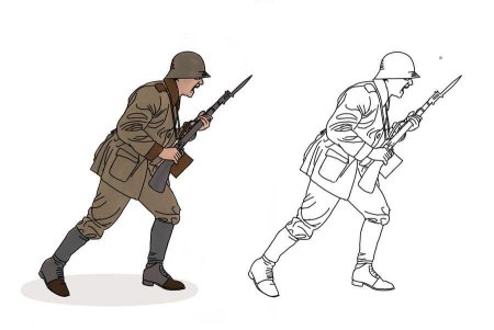 Нарисовать солдата