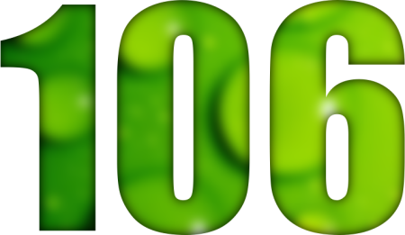 Цифра 10 зеленая