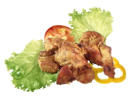 Шашлык на белом фоне