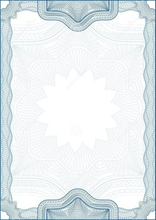 Classic Guilloche border for Diploma or Certificate вектор