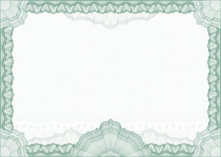 Classic Guilloche border for Diploma or Certificate вектор