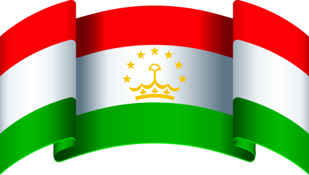 Флаг Таджикистана круглый