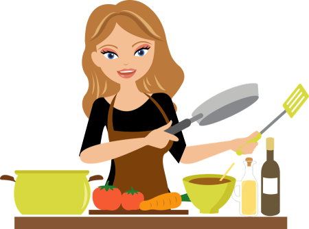Мультяшные женщины на кухне