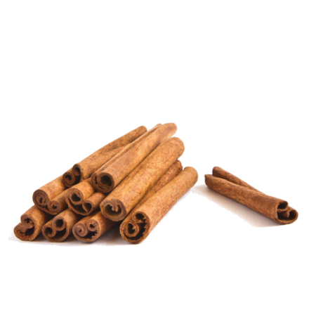 Палочка корицы на прозрачном фоне