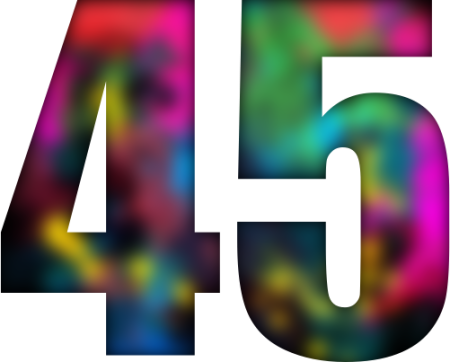 Цифра 45 красивая