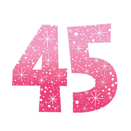 Цифры 45 для юбилея
