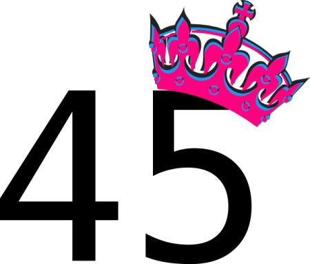 Цифра 45 красивая