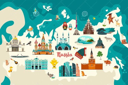 Достопримечательности России вектор