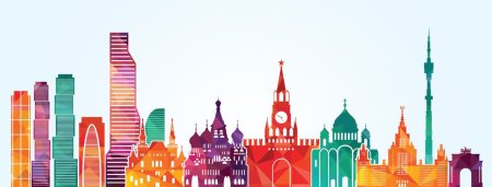 Москва векторное изображение